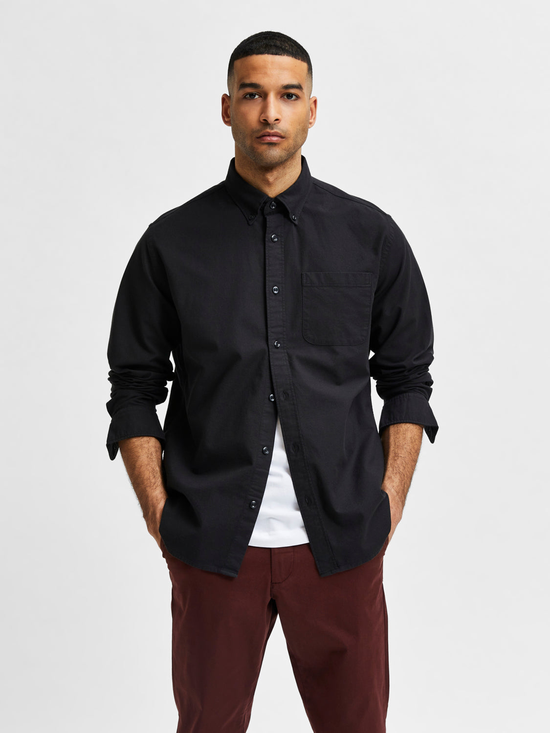 SLHREGRICK-OX Shirts - Black